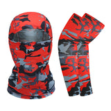 Summer Face Cover Arm Sleeves Set Women Men Breathable Face Sun Protection Long Arm Sleeves for Camp Cycling Mounteering Fishing