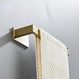Self Adhesive Bathroom Towel Rack Brush Gold Roll Holder Robe Hooks Wall Haning Stainless Steel Bathroom Hardware Accessories