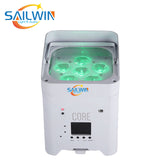 9X18W RGBWA UV Wireless DMX Uplighting Battery Operated Wifi&amp;IRC Remote Control DJ LED Par Can Wash Light Disco Wedding Uplights