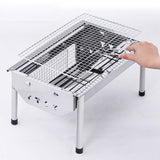 Outdoor Barbecue Grill for 3-5 People Stainless Steel Portable Barbecue Stove Thicken Picnic Barbecue Tools for Camping