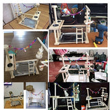 Parrot Playstand Bird Play Stand Cockatiel Playground Wood Perch Gym Playpen Ladder with Feeder Cups Toys (Include a Tray)