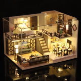 New DIY Wooden Dollhouse Chinese 3D Doll Houses Miniature With Furniture Kit Creative Toys for Children Adult Birthday Gift Casa