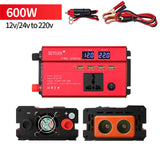 1200W/2000W Potable Car LED Display Screen Power Inverter Converter DC 12V To AC 220V 4 USB Car Charger Converter Adapter