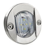 White DC 12V Marine Boat Transom LED Stern Light Round Stainless Steel Cold White LED Tail Lamp Yacht Accessories