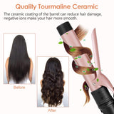 Nuaer 6-in-1 Curling Iron Professional Curling Wand Set Instant Heat Up Hair Curler with 6 Interchangeable Ceramic Barrels
