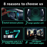 2 In1 VRG Pro + 3D VR Glasses Full-screen Durable Virtual Reality Glasses With A Large Headset For 5 To 7 Inches Smartphone