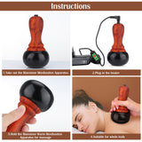 Newest Electric Hot Stone Gua Sha Massager Face Massage Relax Natural Stone Needle Scraping Back Neck Muscles Skin Lift Care Spa