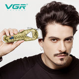 Professional Full Metal Hair Trimmer LED Barber Salon Hair Clipper For Men Electric Haircut Rechargeable Hair Cutting Machine