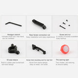 Bicycle Fenders with Taillight Quick Release MTB Adjustable Bike Front Rear Mudguards Folding Bike Fenders Cycling Parts