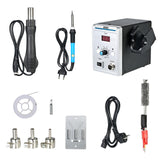 858D 700W Soldering Station LED Digital Solder Iron Desoldering Station BGA Rework Solder Station Hot Air Gun Electric Iron Set