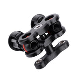 Magic Arm Dual Ball Head Hot Shoe Magic Arms Mount Adapter Multi-Function Magic Arm 180 degree rotatable With Screw