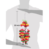 1pc Pet Parrot Toys Wooden Durable Birds Chew Toys  Large Colorful Toys for Parrot Macaw Pet Bird Swing Toy Pets Accessories