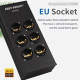 High quality Audio AC Power Conditioner Purifier 6 Hold EU Socket Aluminum Power Filter