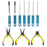 10pcs/set Ball Link 10 in 1 RC Helicopter Screwdriver Pliers Hex Hand Repair Tools Kits(1set) rc tools set Dropship