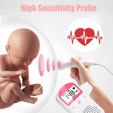 Portable family pregnant and baby monitor Fetal Preference sound Baby heart PR LCD display Fetal Doppler 2.5M No radiation