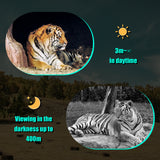 Digital Night Vision Binoculars with Camera Video Replay 400M Dark Viewing Distance Infrared Illuminators for Outdoor Camping