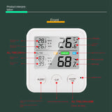 Electronic Digital Temperature Humidity Meter Indoor Outdoor Thermometer Hygrometer Weather Station Clock