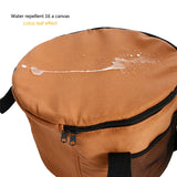 Waterproof Picnic Basket Cooler Storage Bag Camping Cookware Tote Pouch Large Round Canvas Thermal Cooler Bag
