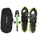 ROEAM Outdoor Snowshoes with Adjustable Poles Carry Bag Skis Anti-skid Skiing Boots Snow Walking Aluminum Ski Skates Accessory