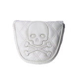 Skull Rhombus Golf Putter Cover Magic Tape PU Leather Golf Club Cover Putter Protector for Blade Putter 2 Colors Golf Headcover