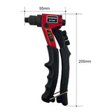 Hand Rivet Gun Heavy Duty Single Hand Manual Riveter with 4 Interchangeable Heads 3/32 Inch 1/8 Inch 5/32 Inch 3/16 Inch