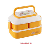 Cartoon Lunch Box for Girls School Kids Plastic Picnic Bento Box Microwave Food Box with Compartment Storage Salad Containers