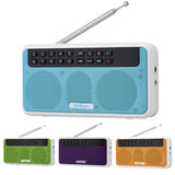 Rolton E500 Wireless FM Radio 6W HiFi Stereo Bluetooth Speaker Music Player Digital Radios Flashlight LED Display Mic Record TF