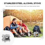 1 Set Outdoor Camping Small Alcohol Firewood Stove Portable BBQ Burner