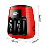 Household Double Cup Drip American Coffee Machine MD-235 Steam Tea Drinking Machine Tea Boiler 450W Coffee Machine