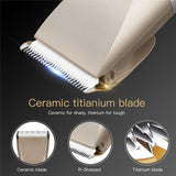 Professional Electric Hair Clipper Ceramic Blade Hair Trimmer Cordless Corded Dual Use Hair Cutting Machine Fine Tune Barber Men
