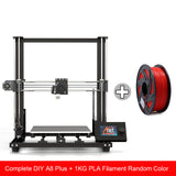 New Anet A8 Plus 3D Printer Kit Big Size 300*300*350mm High Precision Metal Desktop 3D Printer DIY Impresora Support TPU