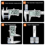 Electronic Caliper Large Screen HD Digital 0-150mm Precise Measurement Carbon Fiber Waterproof Micrometer Measuring Tools