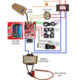 100A Digital Spot Welding Machine Time &amp; Current Control Display Spot Welder AC Transformer Controller Board Temperature Sensor