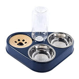 3 in 1 Dog and Cat Feeding Bowl with Dog Water Bottle 500ML Automatic Drinking Pet Bowl Stainless Steel 3 Bowls of Pet Supplies