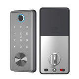 Smart Tuya Wifi Keyless Fingerprint Deadbolt Door Lock With Password IC Cards Mechanical Key APP Backup Unlock Way For Apartment