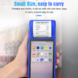 Handheld PDA Smart POS Receipt Terminal Printer Android 8.1 with 5.5 Inch Touchscreen 1D 2D Barcode Scanner Support WiFi/BT/GPS
