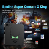 Kinhank™ Retro Super Console X King Amlogic S922X Android TV Box Emuelec 3 In 1 Videa Game Console For PS1/PSP/N64 Wifi 6 Player