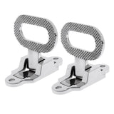 2X Diamond Non-Slip 316 Stainless Steel Folding Mast Step Marine Boat Yacht Car Rv Transom Step Fold Out Step