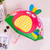 Cute Cartoon Kids Umbrella Animation Creative Long-Handled 3D Ear Modeling Children's Umbrella For Boys Girls 8K Sunshade