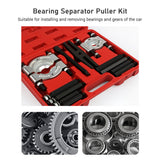14 PCS Bearing Separator Puller Kit Heavy Duty Bearing Splitter Remover for Wheel Hub Gear Pinion Automotive Repair Tool