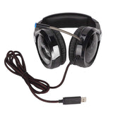 USB Wired Game Headset Noise Cancelling Stereo Headphone with Microphone LED Light for PS4 for PS5 for Xbox for PC