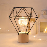 Nordic Art Iron Hollow Table Lamp LED Copper Wire Lamp Night Light Living Room Bedroom Bedside Reading Light For Wedding Party