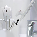 Practical Easy Install Stainless Steel Cosmetic Bath Mirror Free Punch Powerful Suction Cup Make Up 360 Rotation Detachable