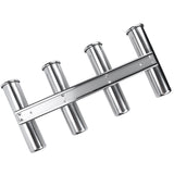 4 Tube Rod Holder Triple Stainless Steel Vertical Multi-use Fishing Rod Holder Wall-hung Style For Boat Yacht