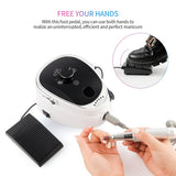 Wireless Nail Drill Machine 35000RPM Rechargeable Nail Drill Polisher Professional Nail Art Manicure Equipment Kit File Cutter