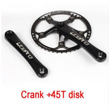 Bicycle Crankset Integrated Single Chainwheel Crank 45T 47T 53T 56T 58T BCD 130mm For Folding Bike Parts