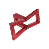 Aluminum Alloy Dovetail Marker Dovetail Marking Jig Wood Dovetail Tool Precise Dovetail Guide W/ 8 Slopes Woodworking Hand Tool