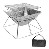 Charcoal BBQ Grill Portable Camping Stove Campfire Stand Camping Grill for Outdoor Cooking Picnic Backpacking Hiking BBQ