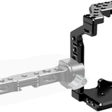 Aluminum Camera Cage for Sony A7S with Cold Shoe Mount Black Protective Full Formfitting Rig for A7S DSLR 1/4" 3/8" Screw Hole