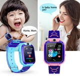 Kids Smart Watch Phone For Girls Boys With Gps Locator Pedometer Fitness Tracker Touch Camera Anti Lost Alarm Clock Q12B